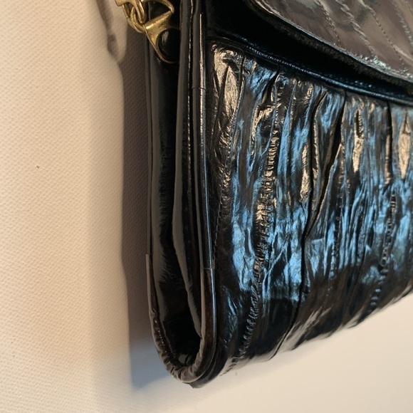 Vintage 1970s Eel Skin Clutch Hamdbag - Picture 4 of 7